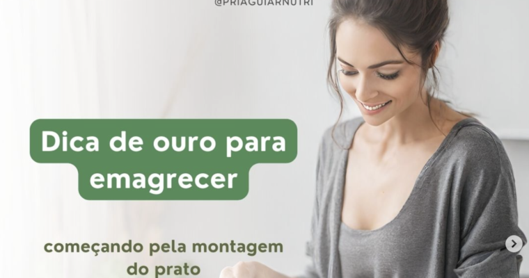 O prato de quem quer emagrecer